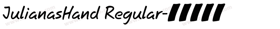 JulianasHand Regular字体转换